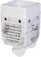Elanze Designs Dream Bigger Actions Louder Faith Stronger Grey Leaves White Ceramic Stone Plug-in Warmer...