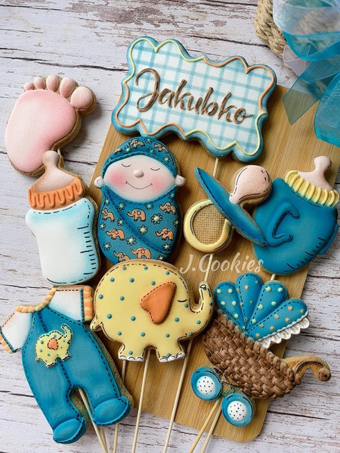 LILIAO Cute Elephant Cookie Cutter for Baby Shower - 4 x 3.3 inches - Stainless Steel...