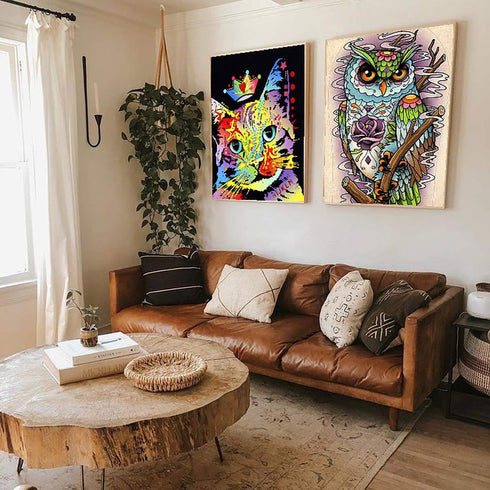 Binbo Animal 5D Diamond Painting – DIY Diamond Painting Kits for Adults and Kids - Full Round Drill Rhinestone Arts, Decorated On Wall for Home (o...