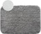 Microfiber 20''x30'' Bath Rug 1 Piece with PVC Non-Slip Backing Bath Mat Set,Machine Washable Water Absorb Bathroom Rug Set,Grey...