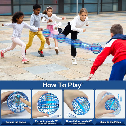 Flying Orb Ball Toys for 6 7 8 9 10 11 12 Years Old Boys Girls: Hand Controlled Mini Drone Hover Ball, Galaxy Boomerang Ball Magic Floating Ball, ...