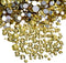 AD Beads 1440 Pieces Mixed Size No Hotfix Glue on Quality Glass Flatback Rhinestones Round Crystal Gems (12 Jonquil)...