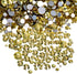 AD Beads 1440 Pieces Mixed Size No Hotfix Glue on Quality Glass Flatback Rhinestones Round Crystal Gems (12 Jonquil)...