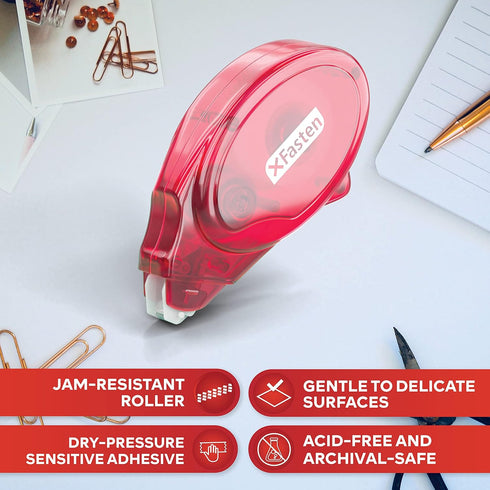 Adhesive Roller for Scrapbooking, 8mm x 30ft 8-Pack Double Sided Glue Tape Roller, Scrapbook Supplies for Adults, Photo Tape for Scrapbooking-XFas...