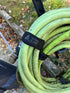 4pc 18" x 1.5" (13” useable) Nylon Webbing Hook and Loop Cinch Straps with Metal Buckle, Reusable Fastening, Securing, Cable Straps...