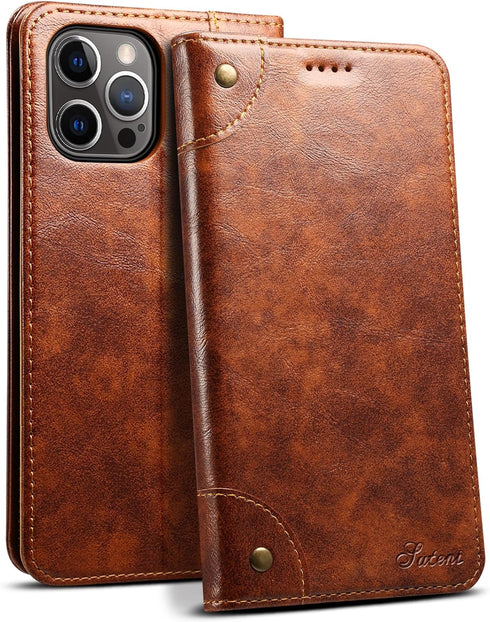 SINIANL Compatible iPhone 12 Pro Max Leather Wallet Folio Case with Magnetic Closure Kickstand Card Slots Flip Book Cover for iPhone 12 Pro Max 6....