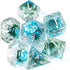 Green Moss Dice Set for DND - Unique Green Moss with Blue Shell for Role Playing Games (RPG) - Stunning Resin Polyhedral Dice Set for D&D Pathfind...
