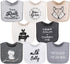 The Peanutshell Baby Boy or Girl Terry Bibs Set of 8-100% Cotton, Soft, Absorbent Baby Bibs for Boys and Girls, Unisex Toddler Set, Newborn & Infa...