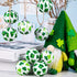 St. Patrick's Day Ball Ornaments, 12PCS Green Shamrocks and Hat Fabric Wrapped Balls, Decorative Hanging Ornaments for Tree Home Office Bedroom Pa...