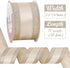 HUIHUANG Champagne Gold Wired Satin Ribbon with Glitter Stripe Edges 2.5 inch, Champagne Christmas Ribbon for Tree, Bows Making, Wreath Supplies, ...