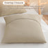 PHF 100% Cotton Waffle Weave Euro Shams 26" x 26", No Filling, 2 Pack Elegant Home Decorative Euro Throw Pillow Covers for Bed Couch Sofa, Khaki...