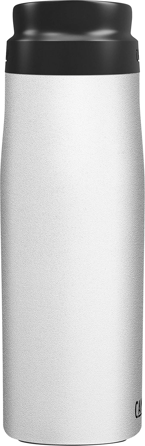 CamelBak Forge Flow Coffee & Travel Mug, Insulated Stainless Steel - Non-Slip Silicon Base - Easy One-Handed Operation - 20oz, White...
