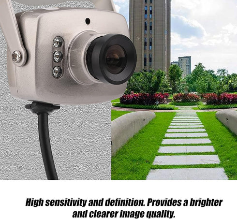 Mini CCTV Security Camera, Wired CCTV Camera, 6LED Wired CMOS Digital Video Camera, PAL NTSC, for Home Office (NTSC Format (Shipped with a Note)),...