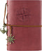 MALEDEN Leather Journal Refillable, Premium Spiral Notebook Classic Binder Vintage Embossed Travelers Journal with Blank Paper and Retro Pendants ...