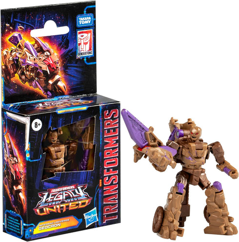 Transformers Legacy United Core Class Infernac Universe Geocron, 3.5-inch Converting Action Figure, 8+...