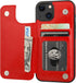 ONETOP Compatible with iPhone 13 Wallet Case with Card Holder, PU Leather Kickstand Card Slots Case, Double Magnetic Clasp Durable Shockproof Cove...