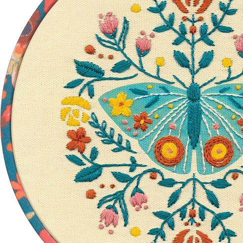 Dimensions Floral Moth Needlepoint Embroidery Kit for Adults, 6" D, Multicolor 5 Piece...