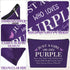 Hillban 6 Pcs Purple Makeup Bag Gifts Purple Lover Gift Purple Inspirational Zipper Cosmetic Pouch Christmas Gifts Purple Makeup Toiletry Bag for ...