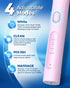 Rotating Electric Toothbrush for Adults with 8 Brush Heads (2 Types), 4 Modes Deep Clean Electric Toothbrush with Rechargeable Power and 2 Min Sma...
