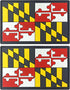 JBCD Maryland Flag Patch Tactical PVC Rubber Hook and Loop Fastener Patch, 2 Pack...