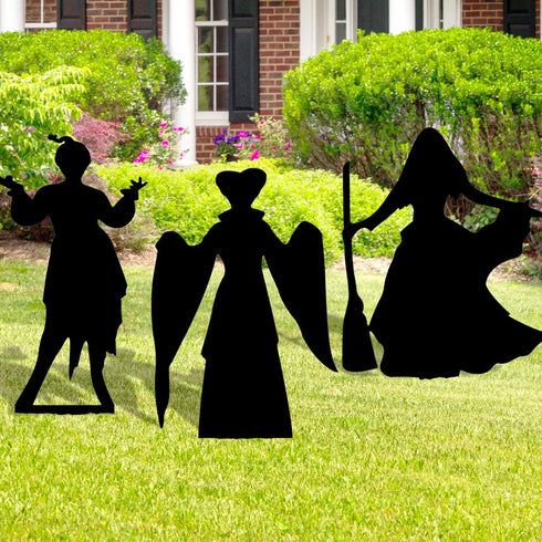 Witch Halloween Decorations Outdoor Hocus Pocus Garden Metal Stakes Decor, Halloween Silhouette Party Yard Signs with Stakes,Trick or Treat Party ...
