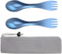 OUTXE 2-Pack Titanium Ultra Lightweight Camping Utensil, Eco-Friendly Spork for Backpacking, Hiking, Outdoors Ice-Crystal Blue....