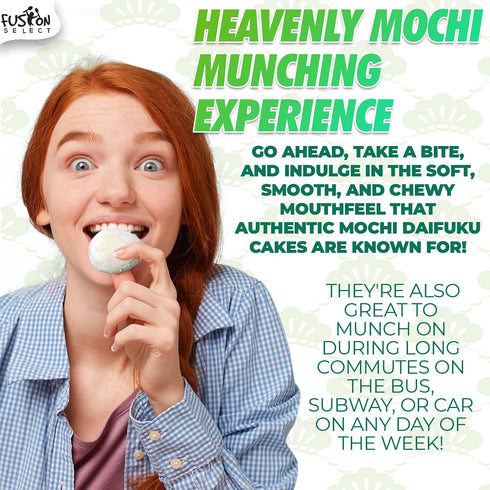 Fusion Select Mochi Daifuku Snacks - Traditional Japanese Rice Cakes with Filling - Flavored Asian Sweet Desserts for Family - Chewy and Soft Text...