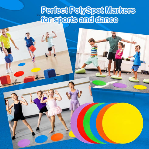 9inch Spot Markers Flat Field Cones? Non Slip Rubber Agility Markers Flat Field Cones ? for Soccer Basketball Sports Speed Agility Training ?12 pc...