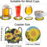 8 Pcs Diamond Painting Coasters, Sunflower Diamond Painting Coasters for Adults DIY Diamond Art Coasters for Drinks Painting Kits Supplies...