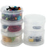 Paylak Containers Storage Small Impact Resistant Stackable Clear 5 For Beads Crafts Findings Small Items 2.50" Round...