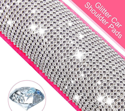 Plush Auto Gear Shift Knob Cover with Crystal Glitter Bling Rhinestones for Girls,Lady Universal Fit (Bling) (Pink)...