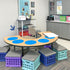 Blue Dry Erase Dots Circles, 24 Pack Removable Dry Erase Wall Decal Spots Set for Classroom, Office, Home Table & Desk...
