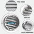 3 INCH Wall Air Vent Cover, Moonjor Thicken 304 Stainless Steel Round Extractor Wall External Cover for Apartment, Villa, Flats, House - Silver...