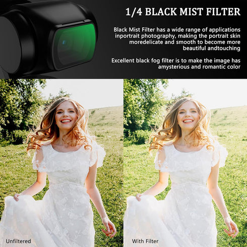 Black Mist Filter Compatible with DJI Osmo Pocket 3, Black Mist Filter for DJI Pocket 3(Black Mist Filter)...