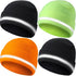 4 Pieces Reflective Hats for Men High Visibility Safety Knit Hats Unisex Winter Reflective Hat Cold Weather Running Winter Beanie Knitted Beanie w...