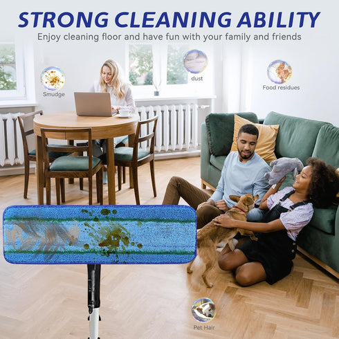 Upgraded Replacement Microfiber Mop Pads for Rubbermaid Commercial 18 Inch Mop 17 Inch Mop, Reusable Wet & Dry Commercial Cleaning Flat Mop System...