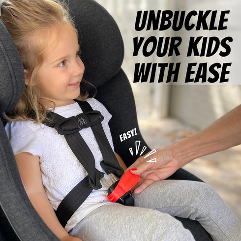 UnbuckleMe Car Seat Buckle Release Tool - Easy Opener Aid for Arthritis, Long Nails, Older Kids - Button Pusher for Infant, Toddler, Convertible 5...