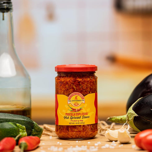 Hot Spread Sauce, Miscela Esplosiva, TuttoCalabria, 10 OZ (285g), Minced Calabrian Chili & Giardiniera Vegetables...