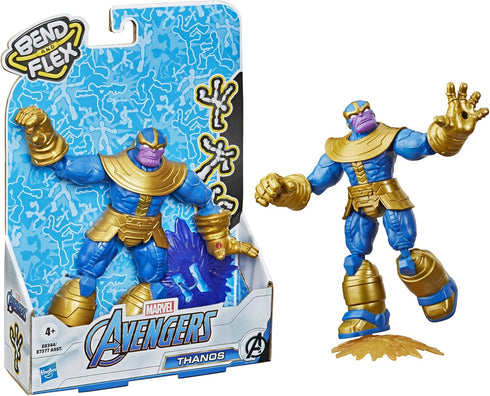 Marvel Avengers E8344 Bend and Flex Action, 6-Inch Flexible Thanos Figure, Includes Accessory, Ages 4 and Up, Multicolor...