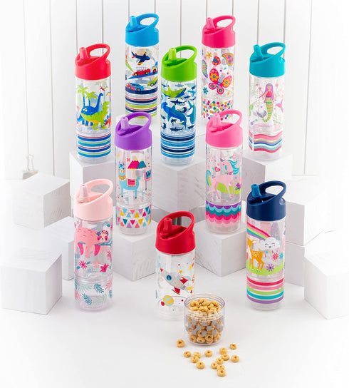 Stephen Joseph SIP and Snack Sloth Bottle Combo Bottle 350ml + Snack Cup 104ml, 2.5”x 8.25” (6.3cm x 2cm), Pink...