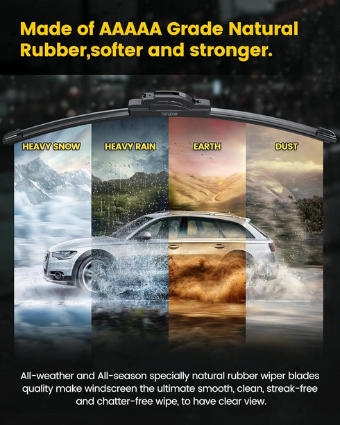 Exceed OEM Quality Windshield Wiper Blades, 26+20inch Ultimate All-Season Performance Wiper Blades, Perfect Replacement…...