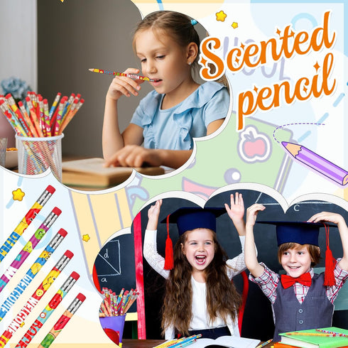 Yeaqee 60 Pcs Welcome Back to School Pencil First Day of School Pencils with Eraser Classroom HB Pencils Bulk for Kindergarten Children Classroom ...