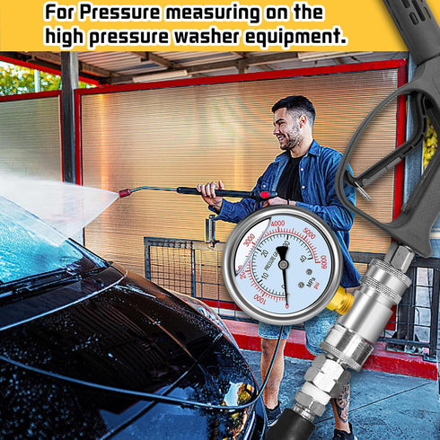 Boltigen Pressure Washer Gauge Kit, Pressure Gauge for Power Washer with 3/8inch Quick Connect, Stainless Steel, 6000PSI...