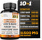 Mushroom Supplement 10x Complex - Lions Mane, Turkey Tail, Cordyceps, Reishi, Chaga, Maitake, Shiitake, Oyster Extract Mushrooms - Nootropic Brain...