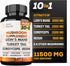 Mushroom Supplement 10x Complex - Lions Mane, Turkey Tail, Cordyceps, Reishi, Chaga, Maitake, Shiitake, Oyster Extract Mushrooms - Nootropic Brain...