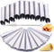 Stainless Steel Cream Horn Molds - 21 Pcs, Cannoli Form Tubes, Croissant Baking Molds with Cleaning Brush...