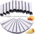 Stainless Steel Cream Horn Molds - 21 Pcs, Cannoli Form Tubes, Croissant Baking Molds with Cleaning Brush...