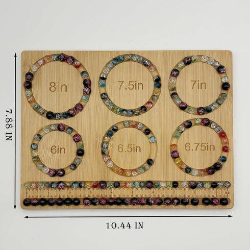 Petoysoso Small Bead Board for Jewelry Making, Bamboo Beading Board for Jewelry Bracelet Making, Bracelet Bead Board, Bracelet Bead Board for Brac...