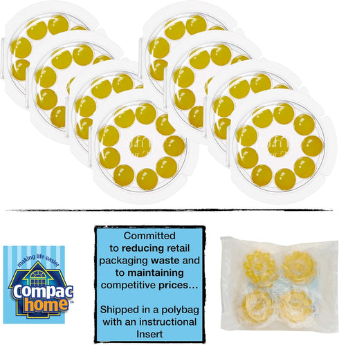 Compac Plink Garbage Disposal Cleaner and Deodorizer, Air Fresheners for Disposal, Lemon Scent, 80 Count...