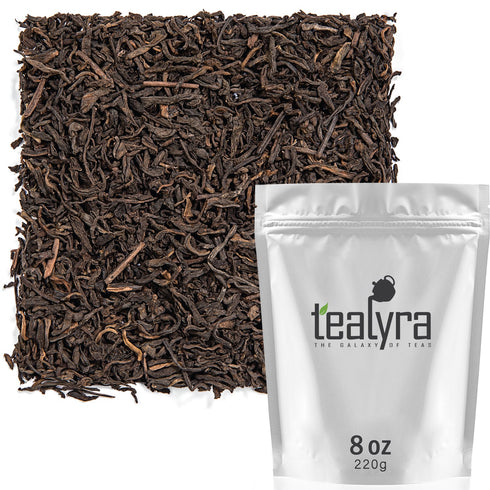 Tealyra - Ripe Pu'erh Tea - 5 Years Aged Loose Leaf - Caffeine Level High - 100% Naturally Processed - Aged Black Tea Pu Er - 224g (8-ounce)...